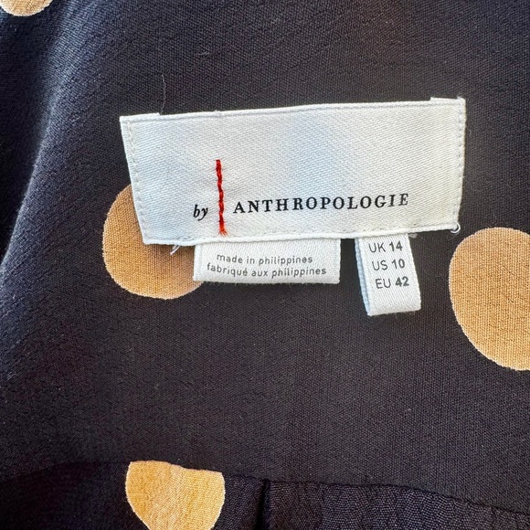 Anthropologie  Loveland Polka Dot Wide Leg Jumpsuit Romper size 10 - Picture 11 of 14